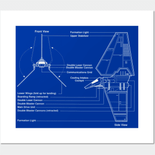 Imperial Shuttle Blueprint Posters and Art